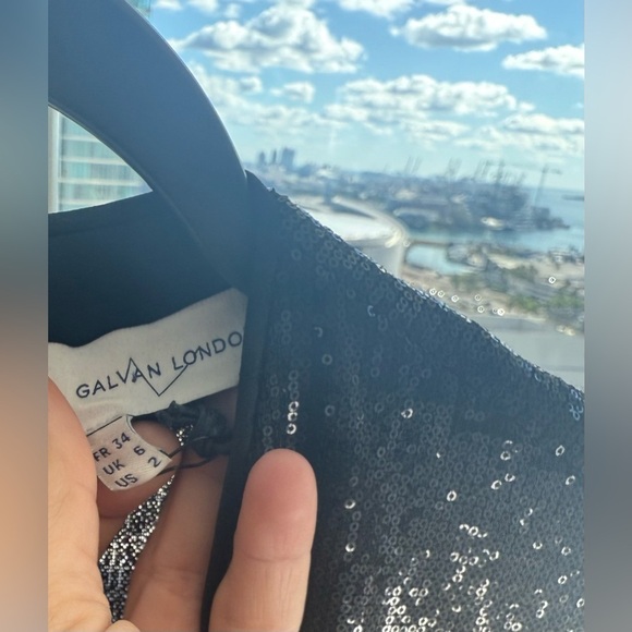 GALVAN- galaxy black sequin jumpsuit! US 2- NWT sold out everywhere!! - Picture 14 of 14